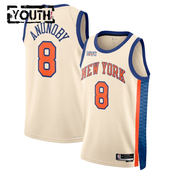 New York Knicks Trikot Og Anunoby Nike 2025-26 City Edition Weiß Swingman - Kinder New York Knicks Trikot Og Anunoby Nike 2025-26 City Edition Weiß Swingman - Kinder